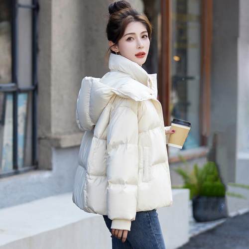 短款羽绒服女个小冬款韩子版连帽宽松白鸭绒加新ZGUAN821厚面包服