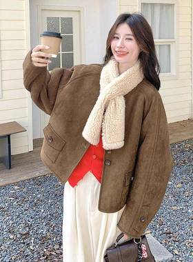 美拉咖色仿B212A-89皮毛体外套女一冬火好看超高德级感加绒加厚羊