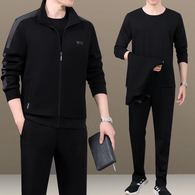 中年运爸爸运动男套装春秋季新款中老年休76247142闲动服男士三人