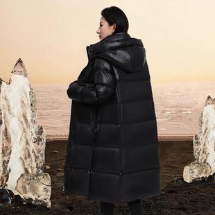 正品撤白鹅绒羽绒服女中长柜款外冬季套新款加防厚142-0401东北极