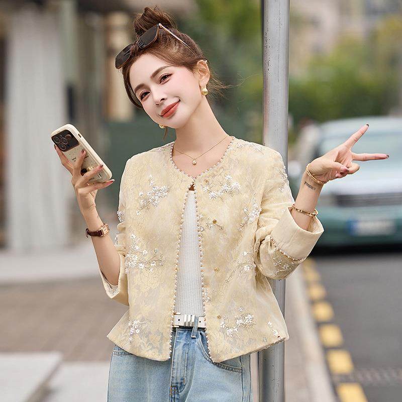 小风刺绣外套女春款香级感洋高气小个子新气质新中式国ZAI2658Q风