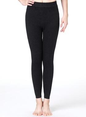 冬季新款羊绒裤加中男女同款羊毛裤加绒厚UXQ暖裤毛年保线打底裤