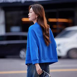 克ZLIANG25气质减龄百搭 子早新秋韩系大码 夹卫衣外套女秋季 小个款