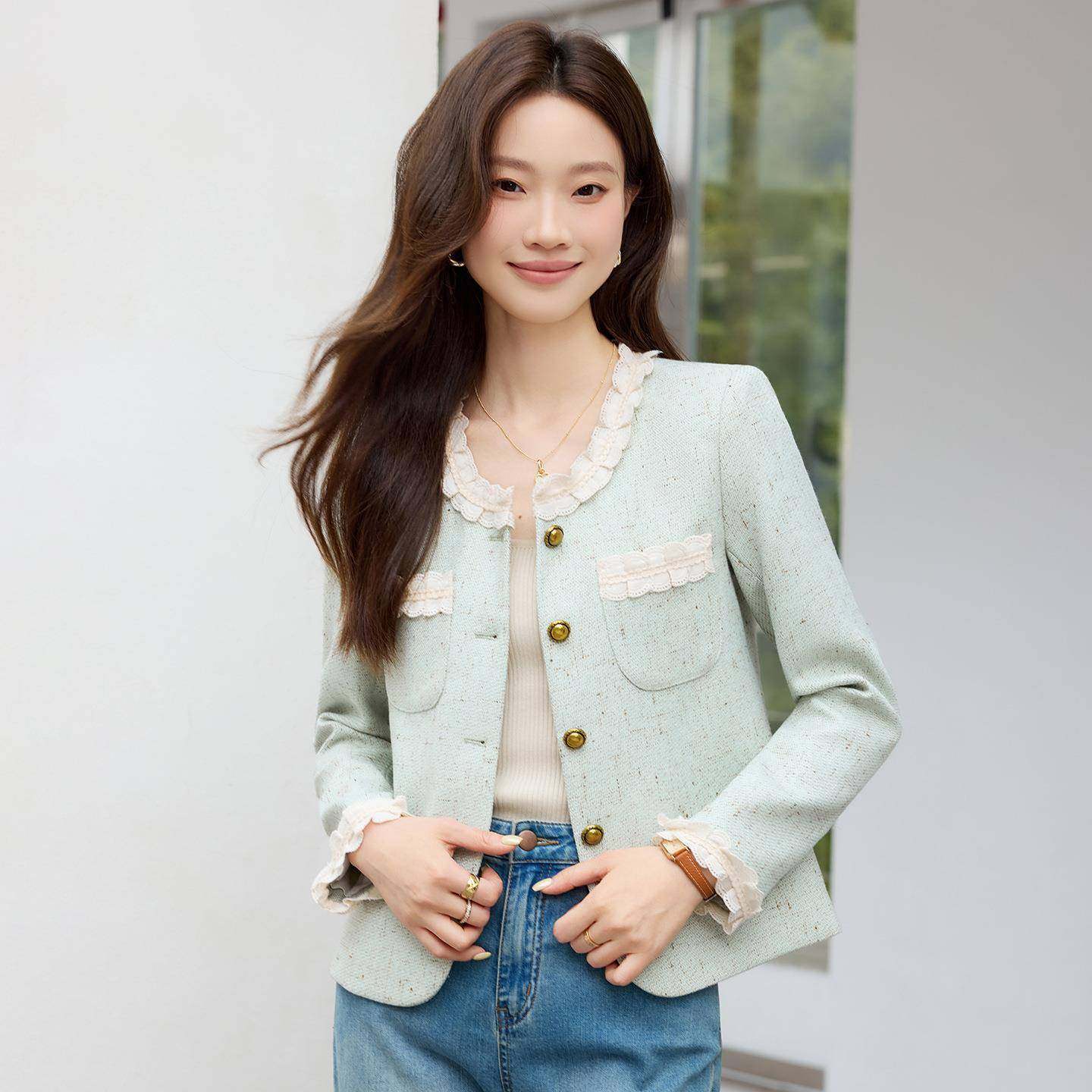 秋季小新气SH08-08款质香风外套小众富家千金显瘦穿女搭上衣