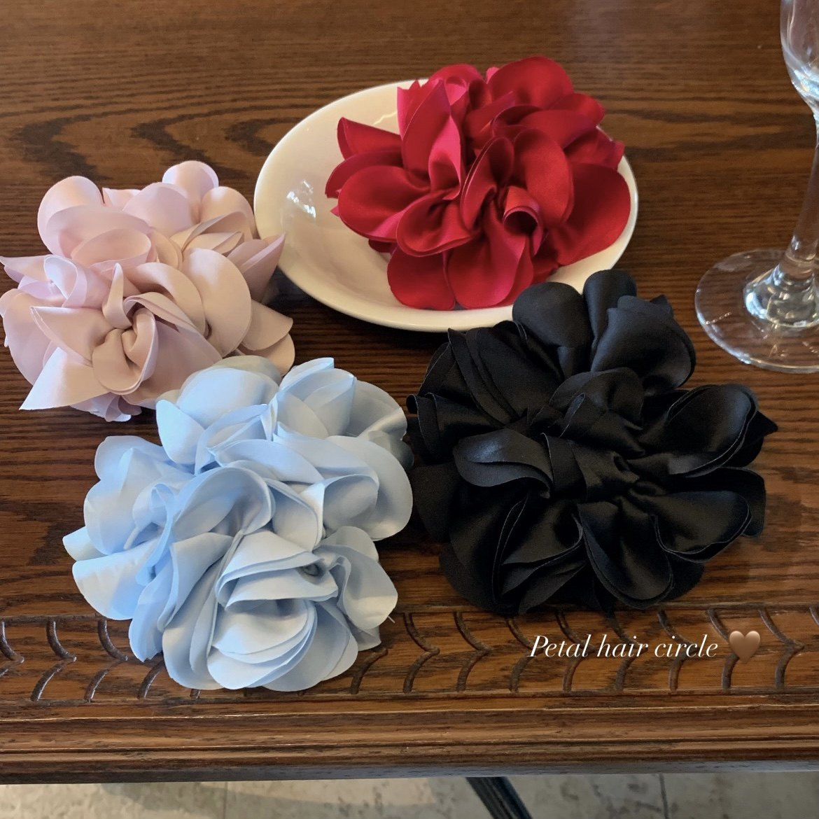 海边度假风多层缎面花瓣大肠发圈女高级感超大头绳发饰头花丸子头,饰品/流行首饰/时尚饰品新,发饰,淘宝优惠券,粉丝福利购,淘宝优惠卷