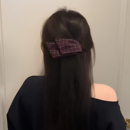 韩系博主同款 格纹香蕉夹女后脑勺盘发夹头饰发卡马尾夹竖夹发饰