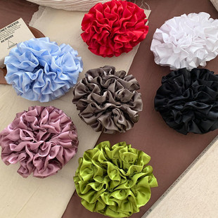 新到款~多色绣球立体大肠发圈马尾头绳发饰丸子头显发量发圈神器