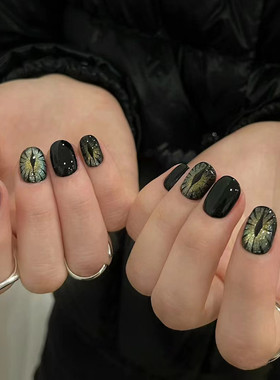 秋冬甜酷辣妹穿戴甲美甲贴片