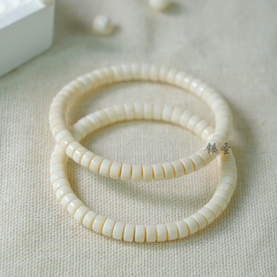 锤圣猛犸药片手串精工直切隔片时尚百搭简约小众油润文玩手链