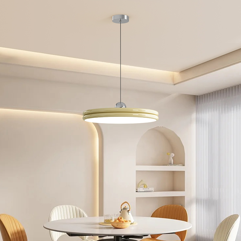 现代简约餐厅吧台奶油风护眼吊灯