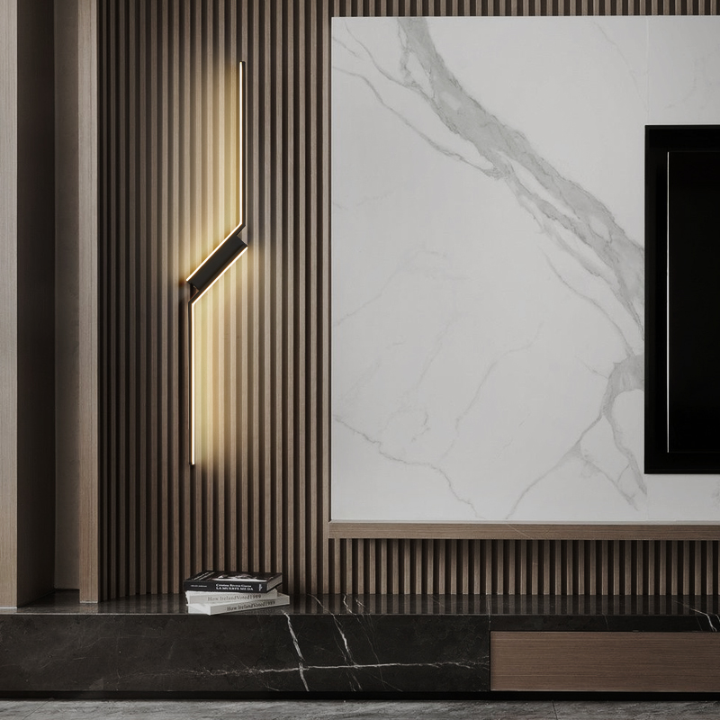 线条壁灯客厅电视背景墙极简长条灯卧室床头装饰现代简约中山灯具