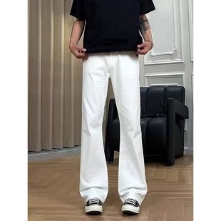 子 春秋男女直筒显瘦百搭长裤 美式 高街cleanfit黑色弯刀微喇牛仔裤