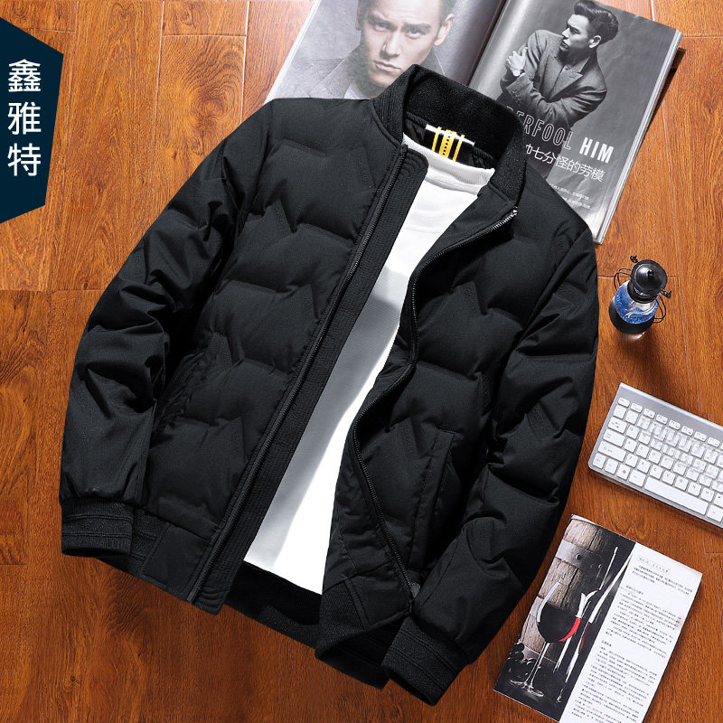 男装羽绒服冬季保暖青年休闲帅气冬装外衣服潮胖子加肥加大码外套