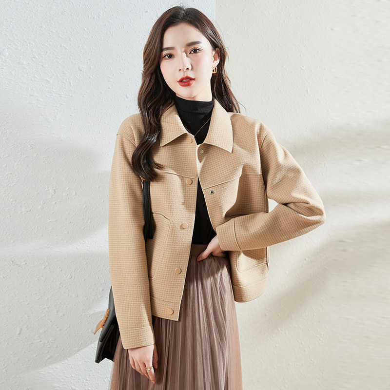 外套女2022年春秋新款小个子百搭短款夹克春季休闲西装女士短外套