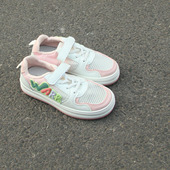 2.1瑕疵女童低帮魔术贴搭扣PU与网面平底休闲童鞋 满2双 包邮