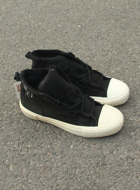 满2包邮11.23瑕疵女士高帮系带帆布内里夹毛平底休闲女鞋