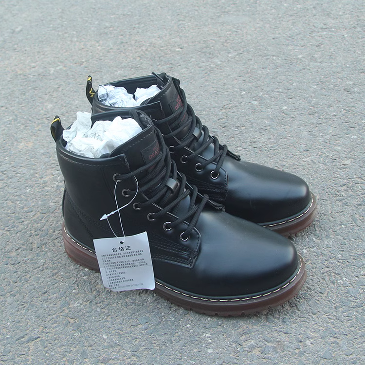 系带超纤PU女休闲马丁靴