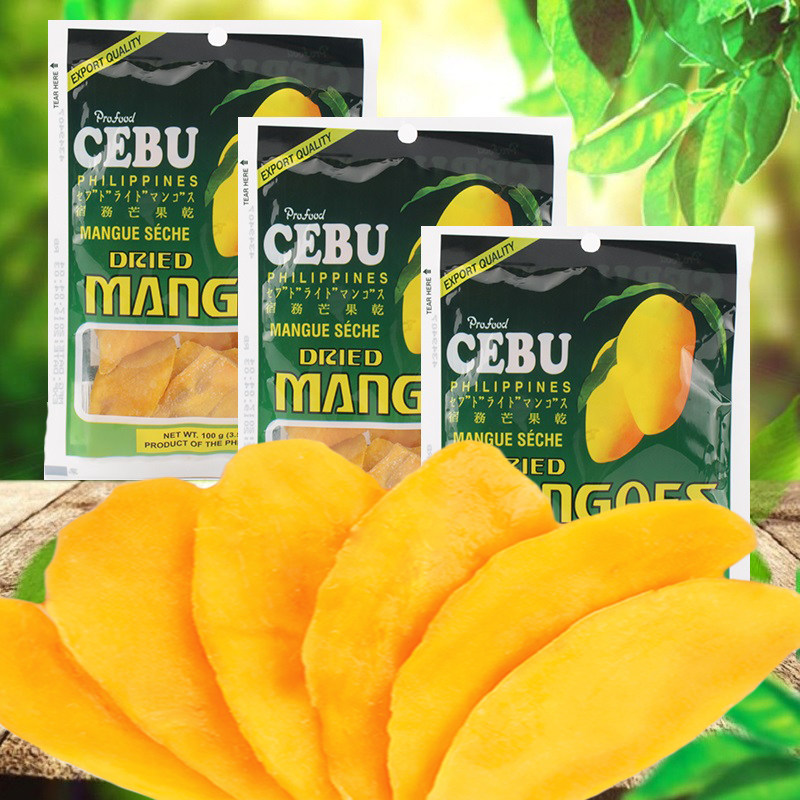 菲律宾进口cebu宿务芒果500g干 手工特产零食100g*5袋
