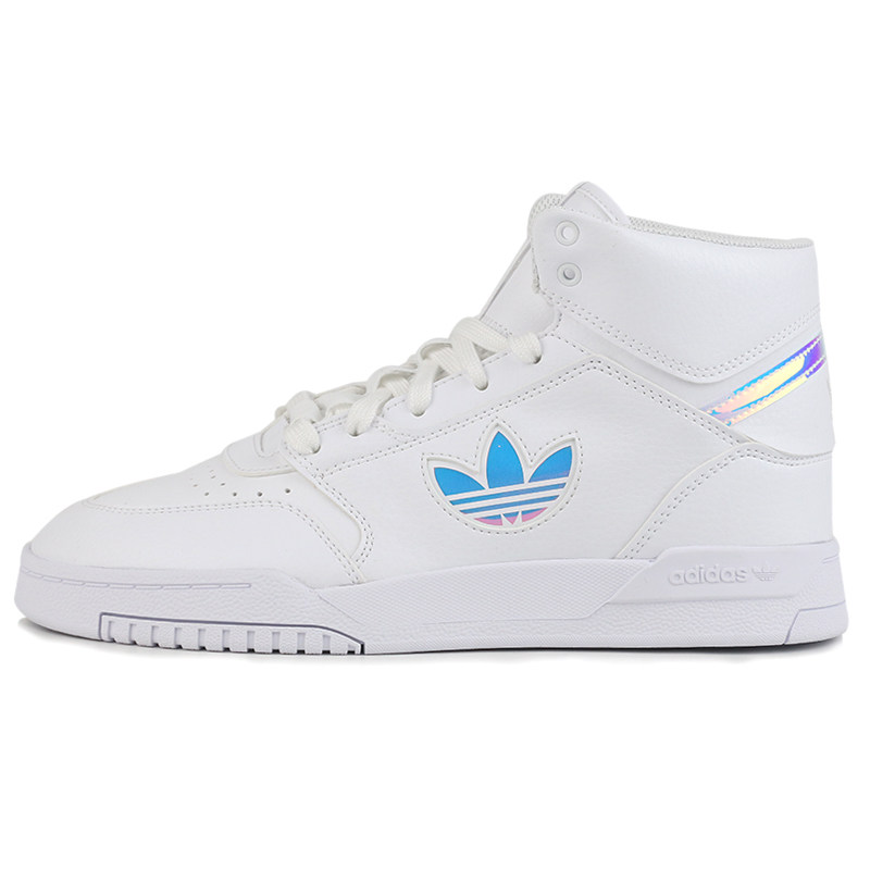 adidas originals Drop Step XL舒适休闲 防滑耐磨高帮板鞋镭射白