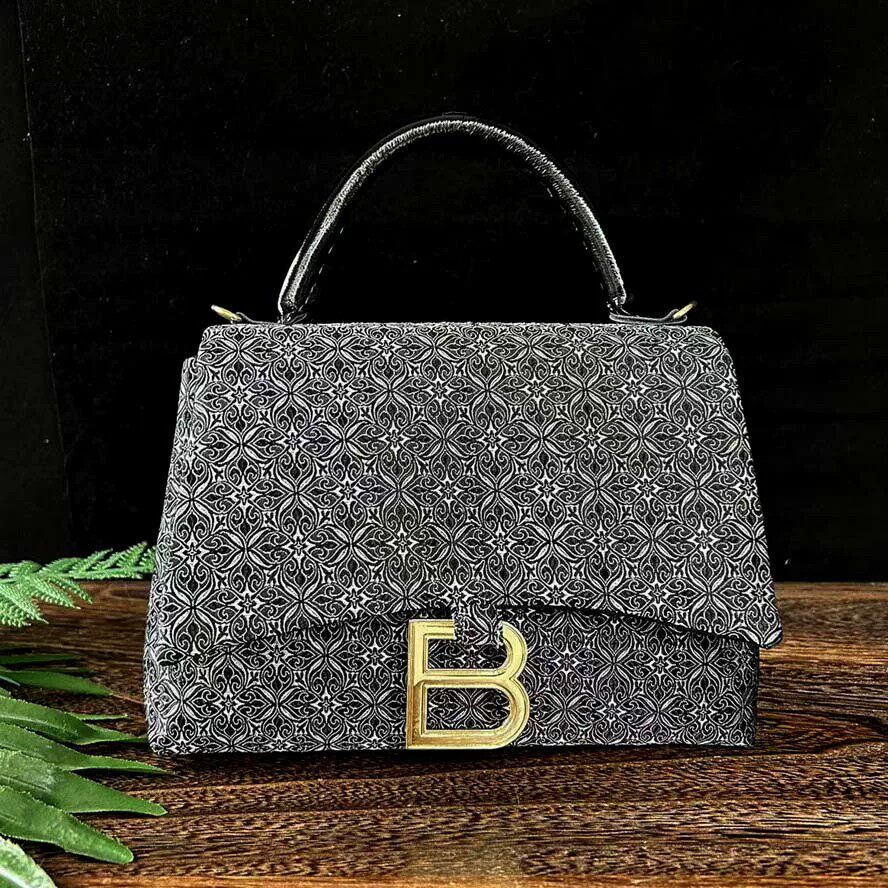 非成品 真皮提手文字B装饰扣燕尾包 手工布艺DIY材料包手提包
