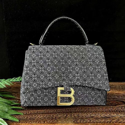 非成品 真皮提手文字B装饰扣燕尾包 手工布艺DIY材料包手提包