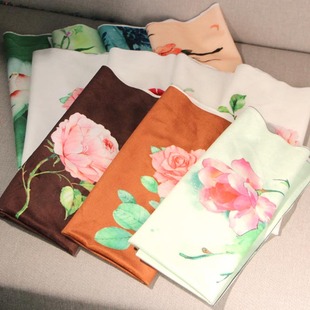 50CM金丝绒花朵印染定位布料单片出售一片只能做一个口金包