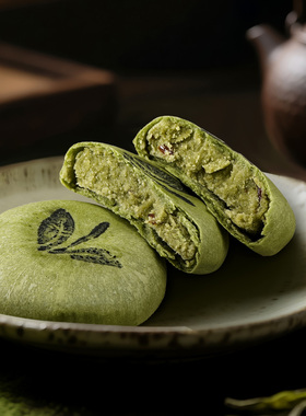 短保茶点龙井茶酥饼糕点心传统中式小吃健康养生食清新茶香伴手礼