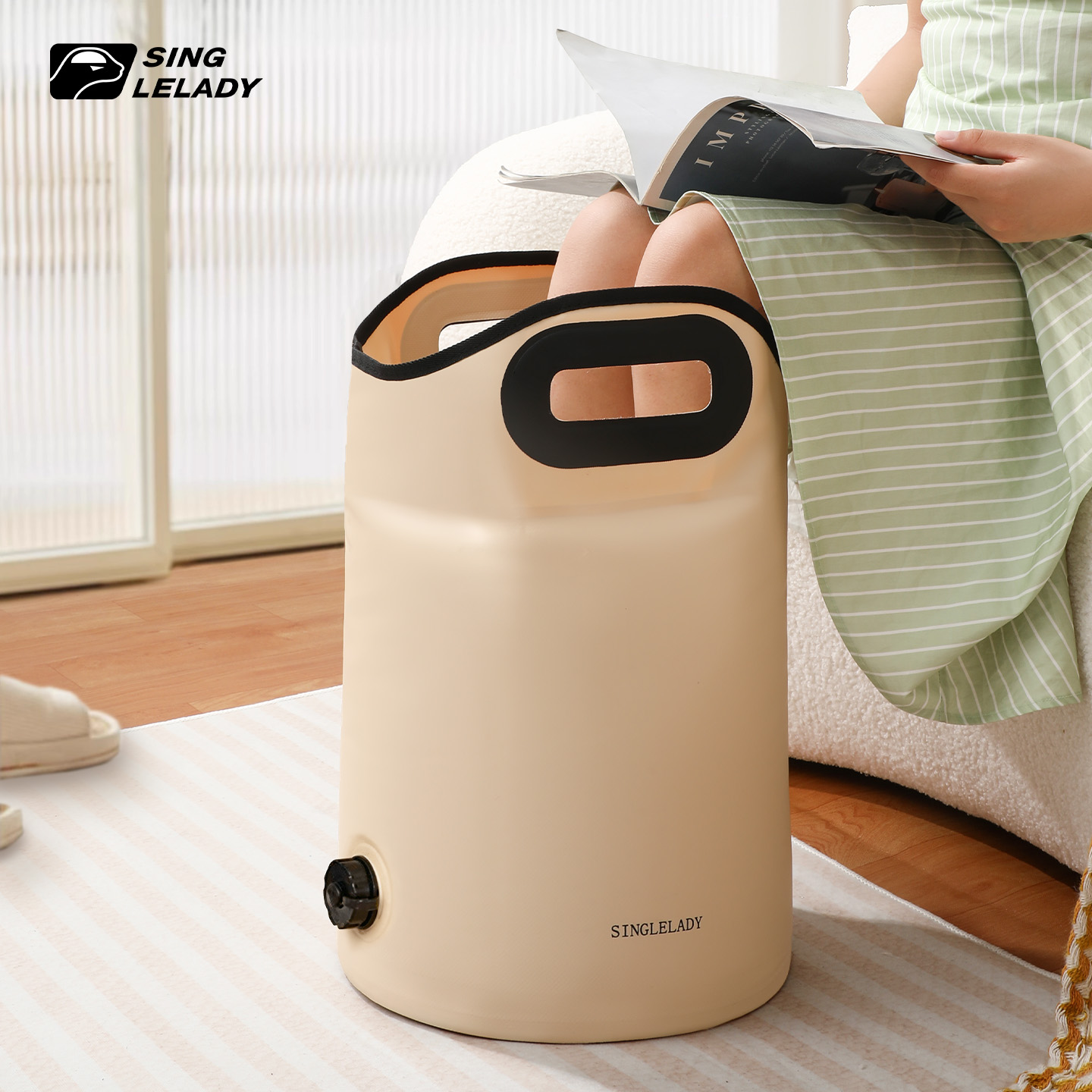 折叠泡脚桶家用过小腿保温便携式