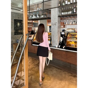 纯欲修身 很难不漂亮 zhazha 高腰百褶A字针织半身短裙 Dear