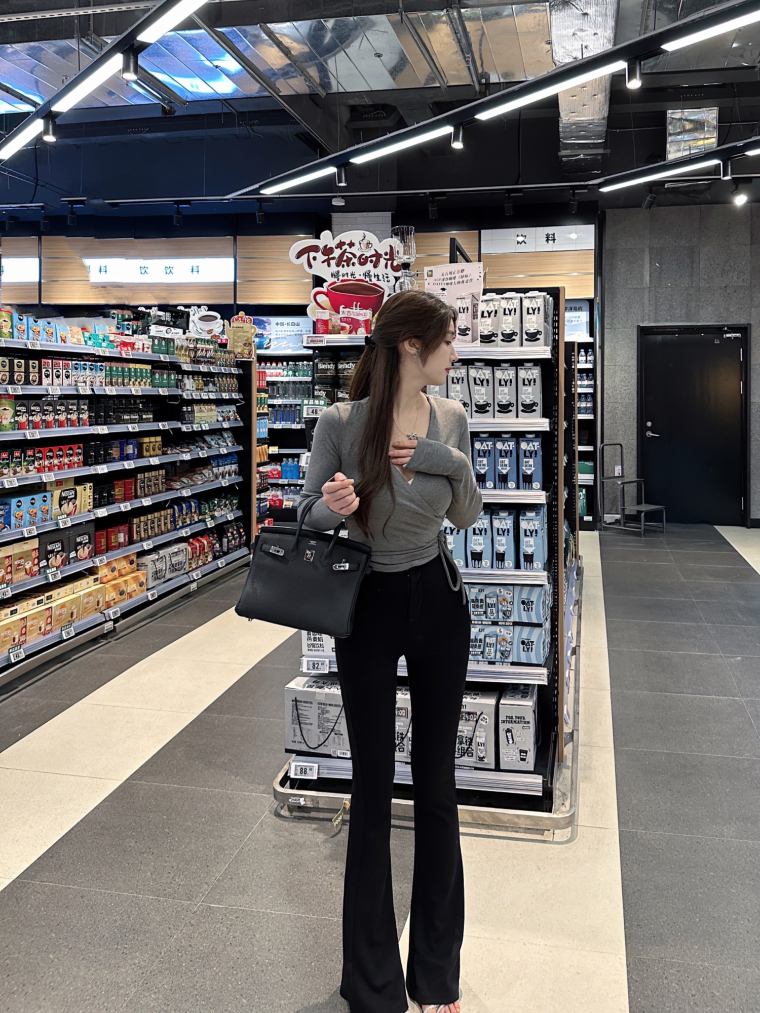 高腰通勤长裤显瘦高腰