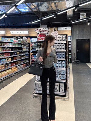 高腰通勤长裤显瘦高腰