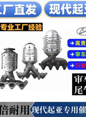 现代伊兰特索纳塔悦动途胜ix35起亚狮跑智跑K2K3赛拉图三元催化器