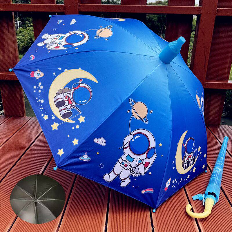 儿童雨伞布莱泽安全长柄卡通黑胶