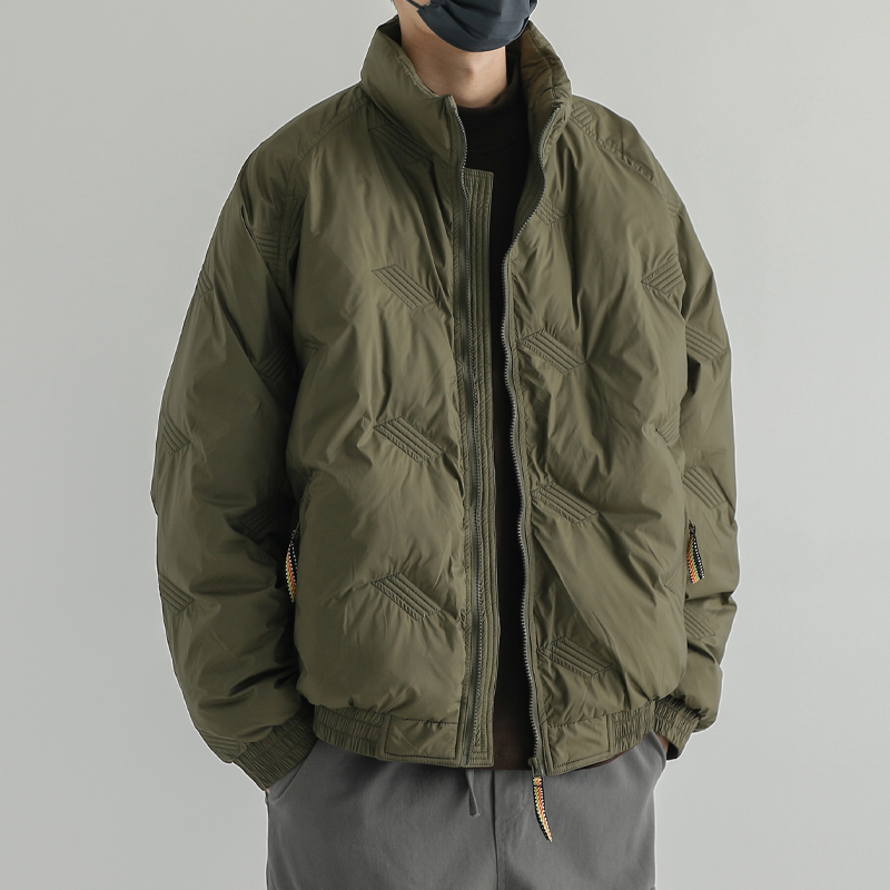潮牌冬季美式立领棉衣男士休闲宽松复古潮流情侣加厚棉服棉袄外套