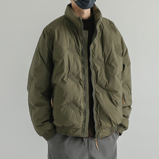 潮牌冬季美式立领棉衣男士休闲宽松覆古潮流情侣加厚棉服棉袄外套