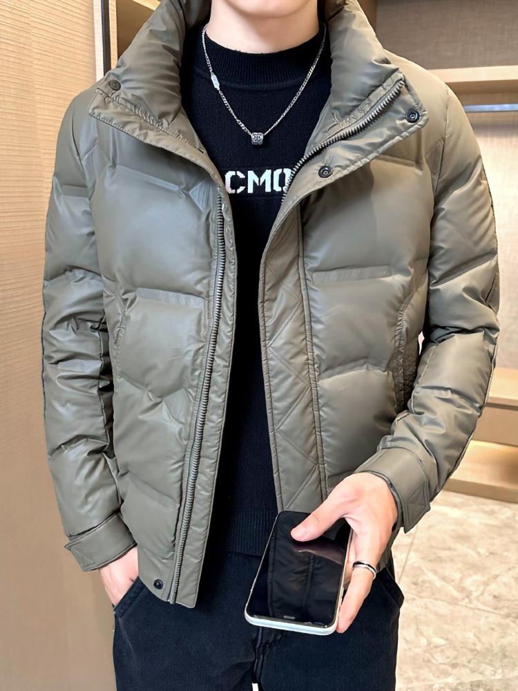 潮牌羽绒服男士冬季2025年新款帅气短款高端轻薄免洗加厚冬装外套