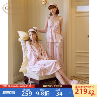 Gukoo 长袖 睡袍女士家居服套装 果壳睡衣春夏艾丝乐小兔联名新款