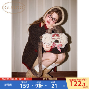 Gukoo 原创bubble小狗手提包女士通勤包 果壳毛绒斜跨包2026新款