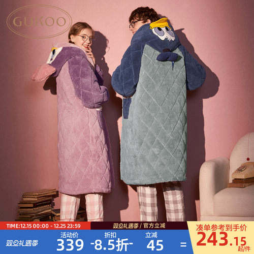 Gukoo/果壳女士可爱睡袍