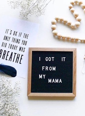 毛毡字母留言板ins木质相框拼图