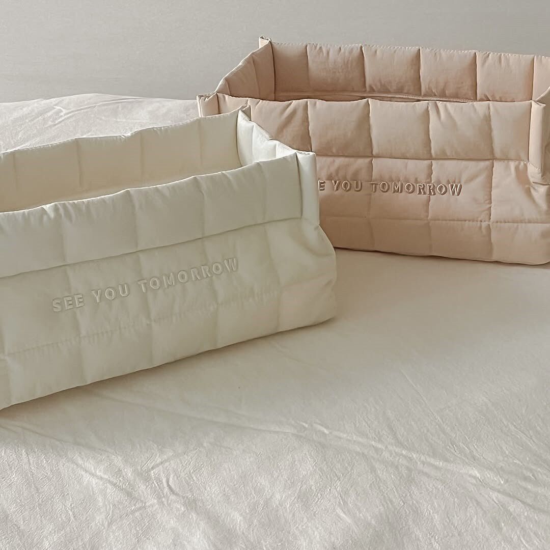 韩国ins风布艺方筐宝宝床头尿不湿收纳篮婴儿床边奶瓶尿布收纳筐