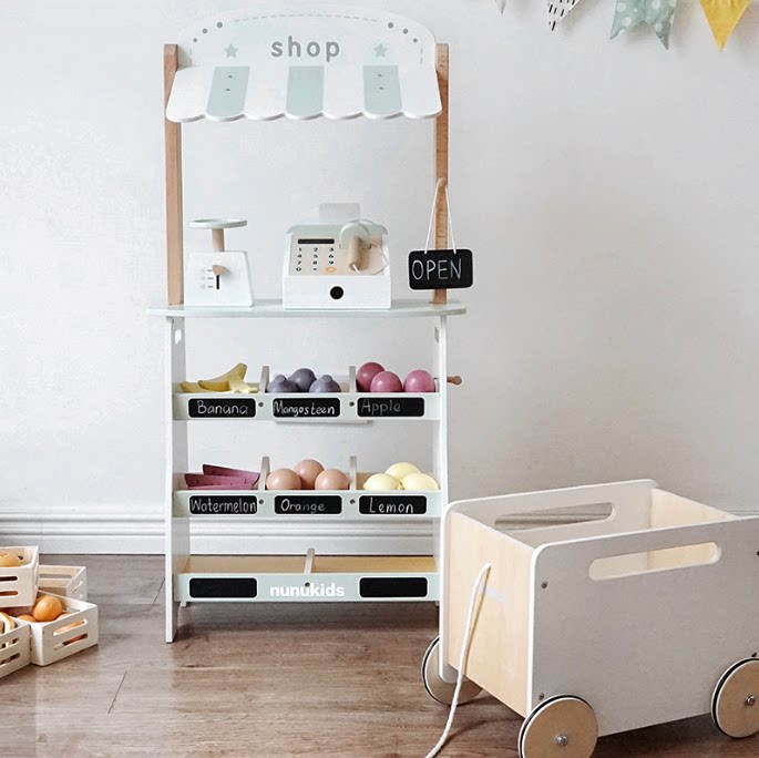 幼儿园过家家区角贩卖柜儿童角色扮演仿真蔬菜水果售卖台超市货架