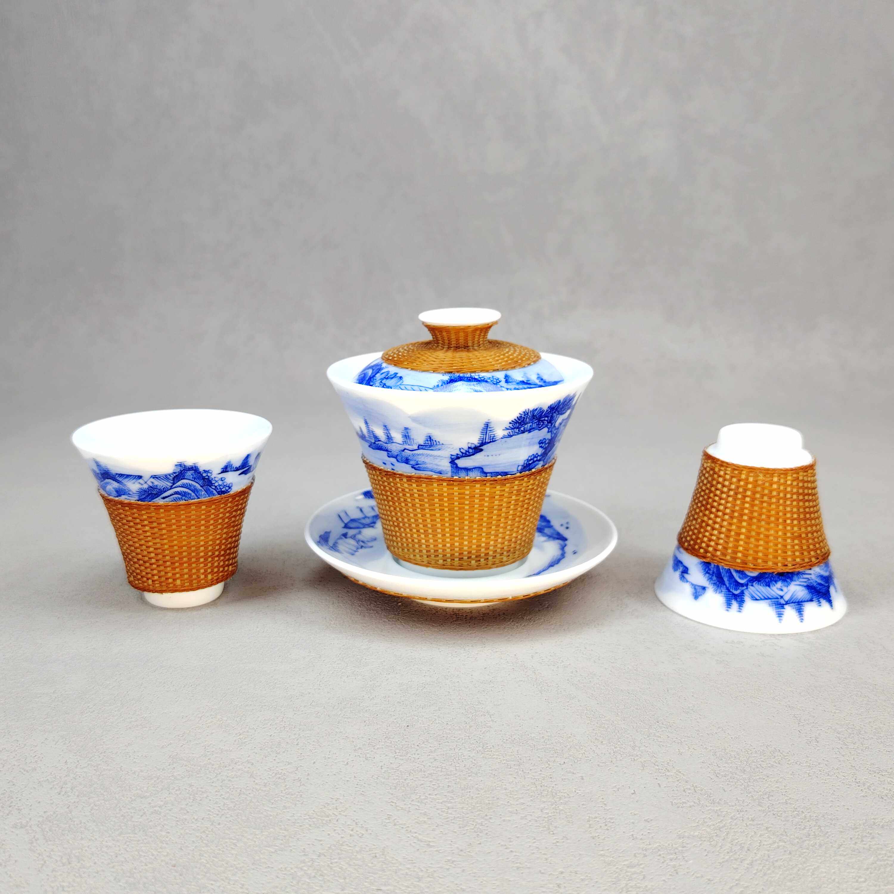 精品非遗竹丝扣瓷茶杯套装高档瓷胎礼盒装茶道茶具商务礼品包邮,餐饮具,盖碗,淘宝优惠券,粉丝福利购,淘宝优惠卷