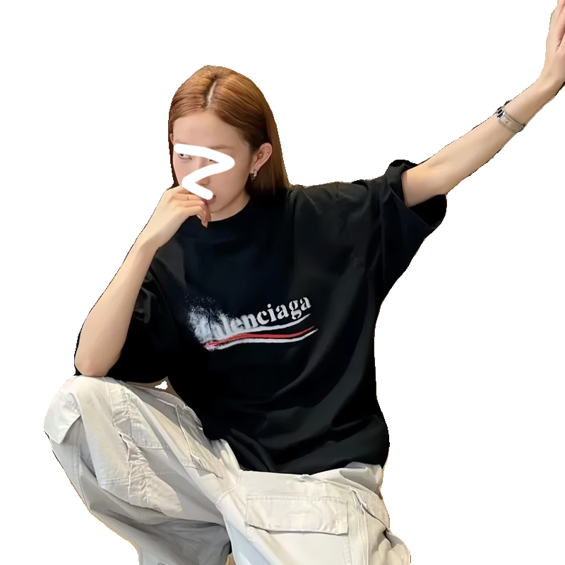 意凡高版本巴黎家大版短袖t恤純棉休閑百搭男女款寬松上衣