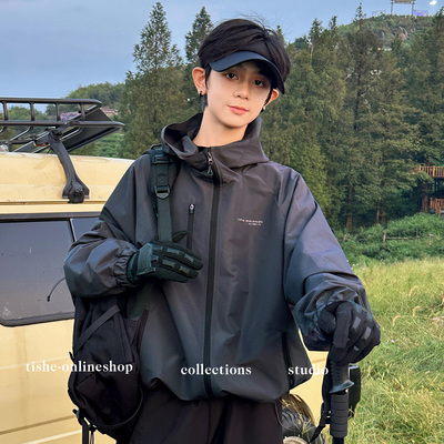 男童冲锋衣外套2025秋装新款