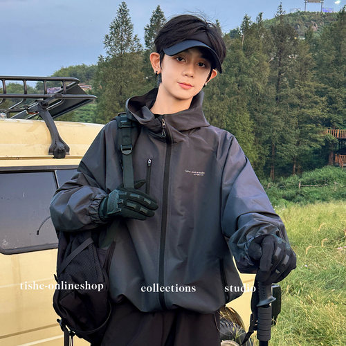 男童冲锋衣外套2025秋装新款