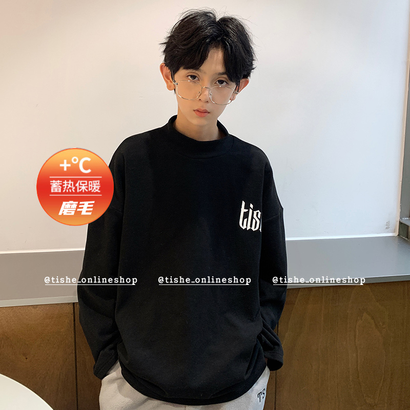 男童长袖打底衫半高领