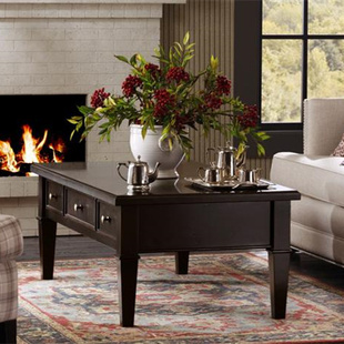 Harbor美式实木咖啡桌house美式乡村实木茶几简约客厅家具茶几