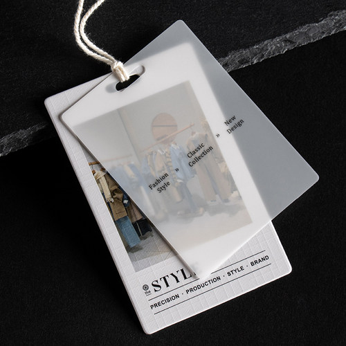 网红风吊牌定制加厚布纹卡