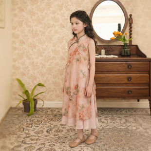2026新款 女孩超仙背心裙 儿童旗袍公主裙夏装 女童汉服连衣裙新中式